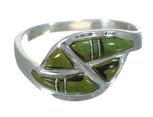 Southwest Turquoise And Genuine Sterling Silver Ring Size 7-3/4 WX62899